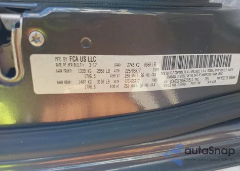 2017 Dodge Grand Caravan Gt z USA, uszkodzony, nr VIN 2C4RDGEG8HR731514